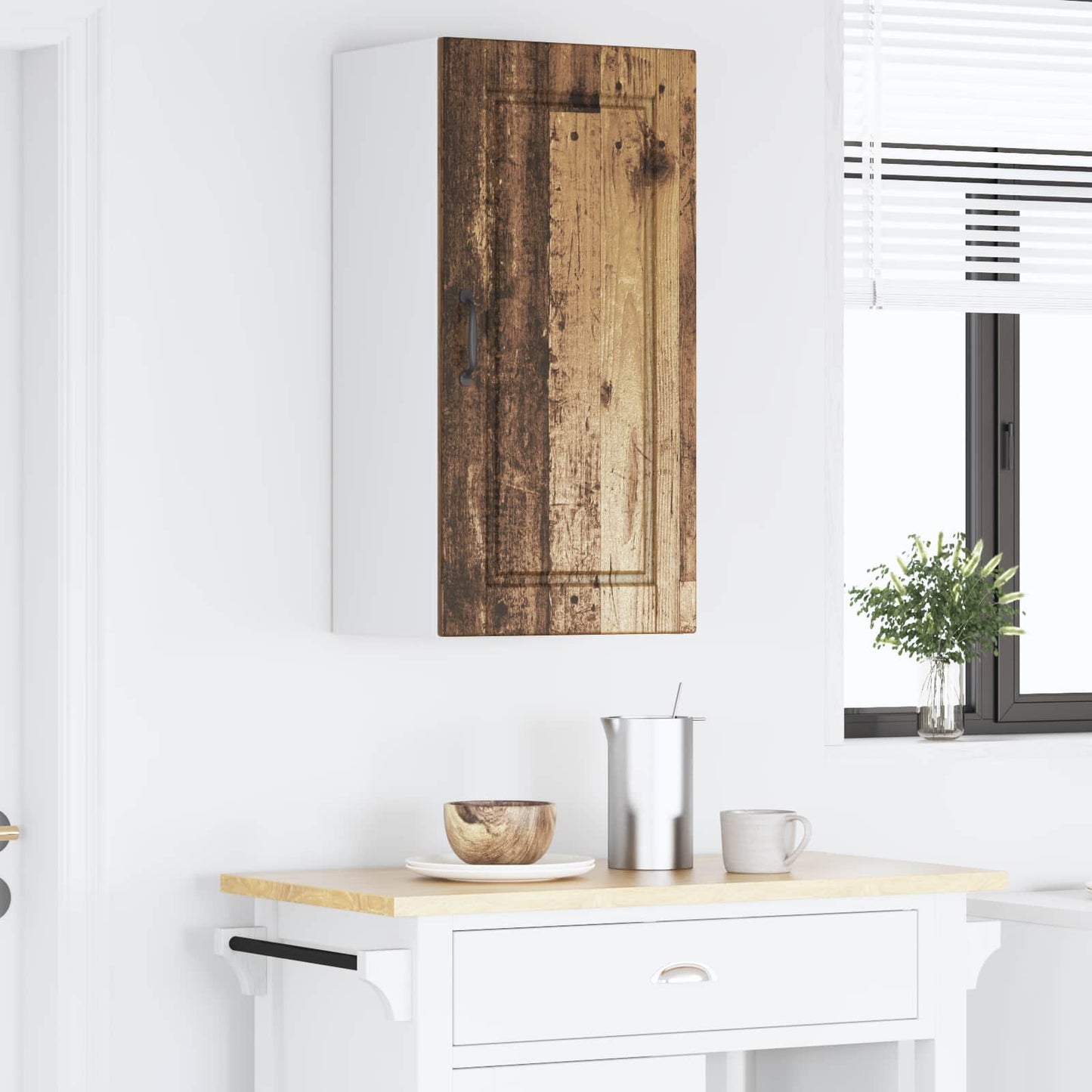 Wall Cabinet PORTO Old Wood 40 x 31 x 80 cm Engineered Wood