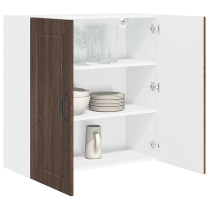 Wall Cabinet PORTO Brown Oak 80 x 31 x 80 cm Engineered Wood