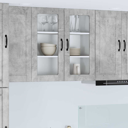 Wall Glass Cabinet PORTO Concrete Grey 80 x 31 x 80 cm