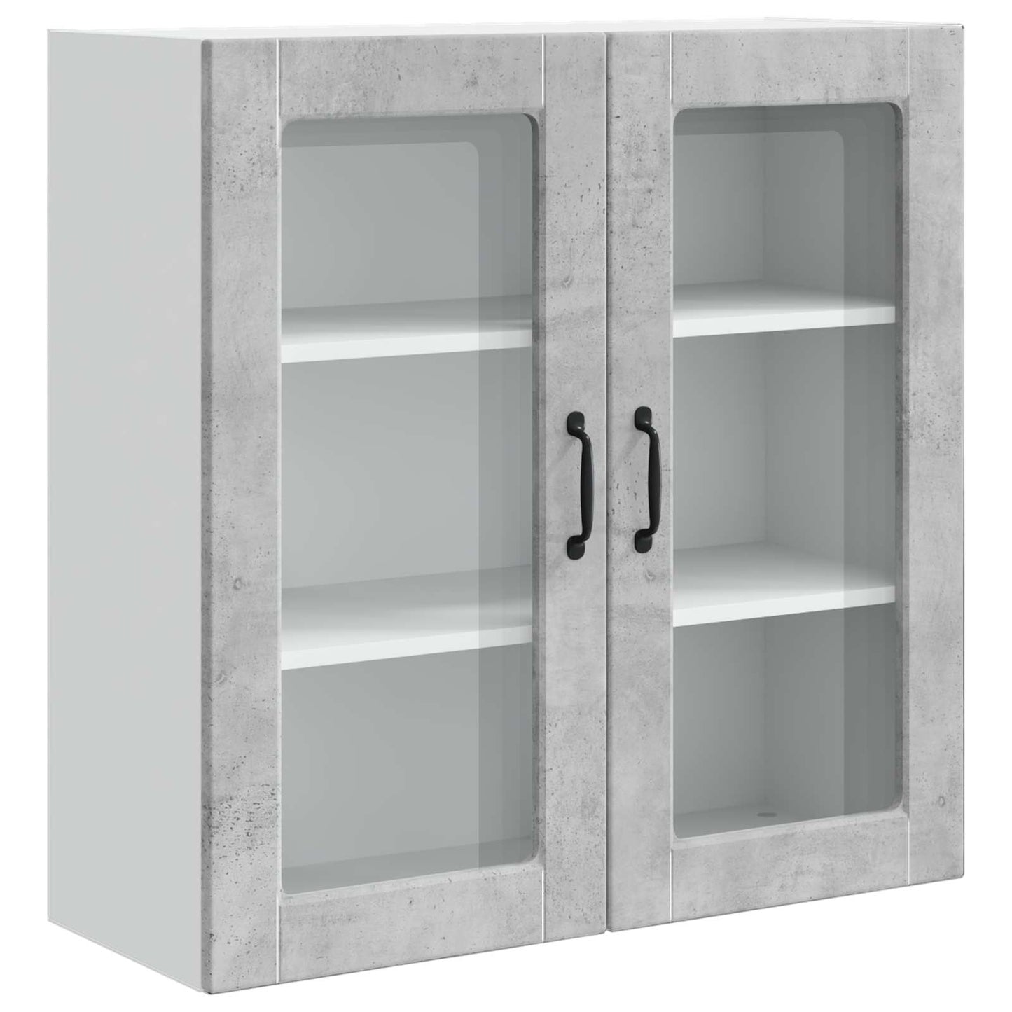 Wall Glass Cabinet PORTO Concrete Grey 80 x 31 x 80 cm