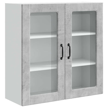 Wall Glass Cabinet PORTO Concrete Grey 80 x 31 x 80 cm