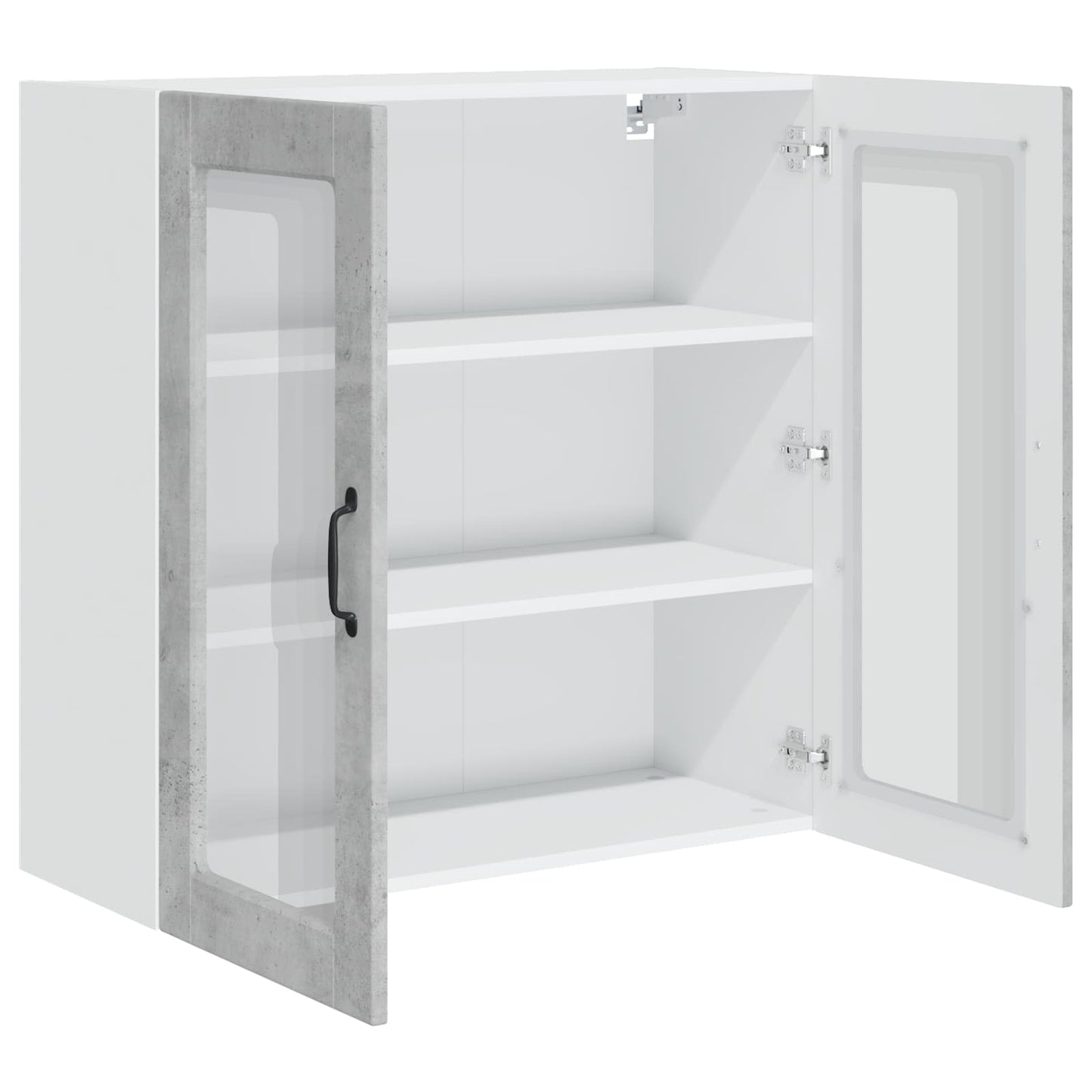 Wall Glass Cabinet PORTO Concrete Grey 80 x 31 x 80 cm