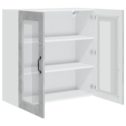 Wall Glass Cabinet PORTO Concrete Grey 80 x 31 x 80 cm