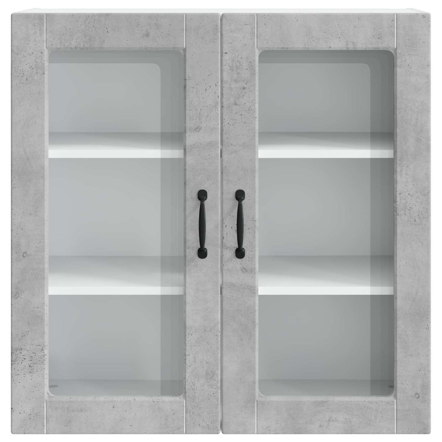 Wall Glass Cabinet PORTO Concrete Grey 80 x 31 x 80 cm