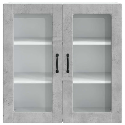 Wall Glass Cabinet PORTO Concrete Grey 80 x 31 x 80 cm