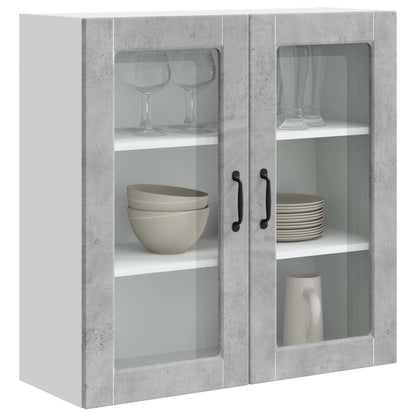 Wall Glass Cabinet PORTO Concrete Grey 80 x 31 x 80 cm