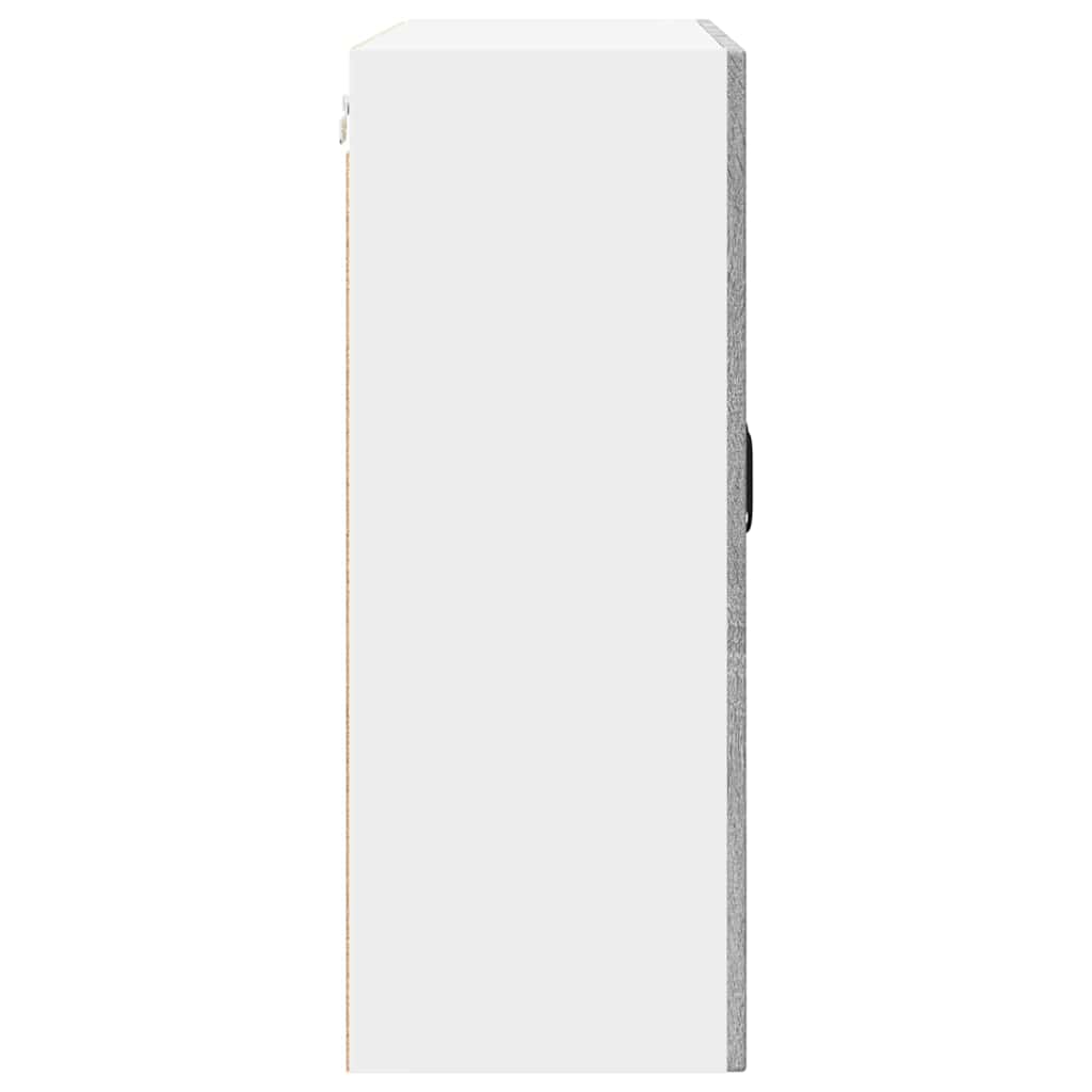 Wall Glass Cabinet PORTO Grey Sonoma 80 x 31 x 80 cm