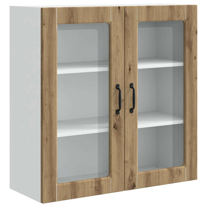 Wall Glass Cabinet PORTO Artisan Oak 80 x 31 x 80 cm