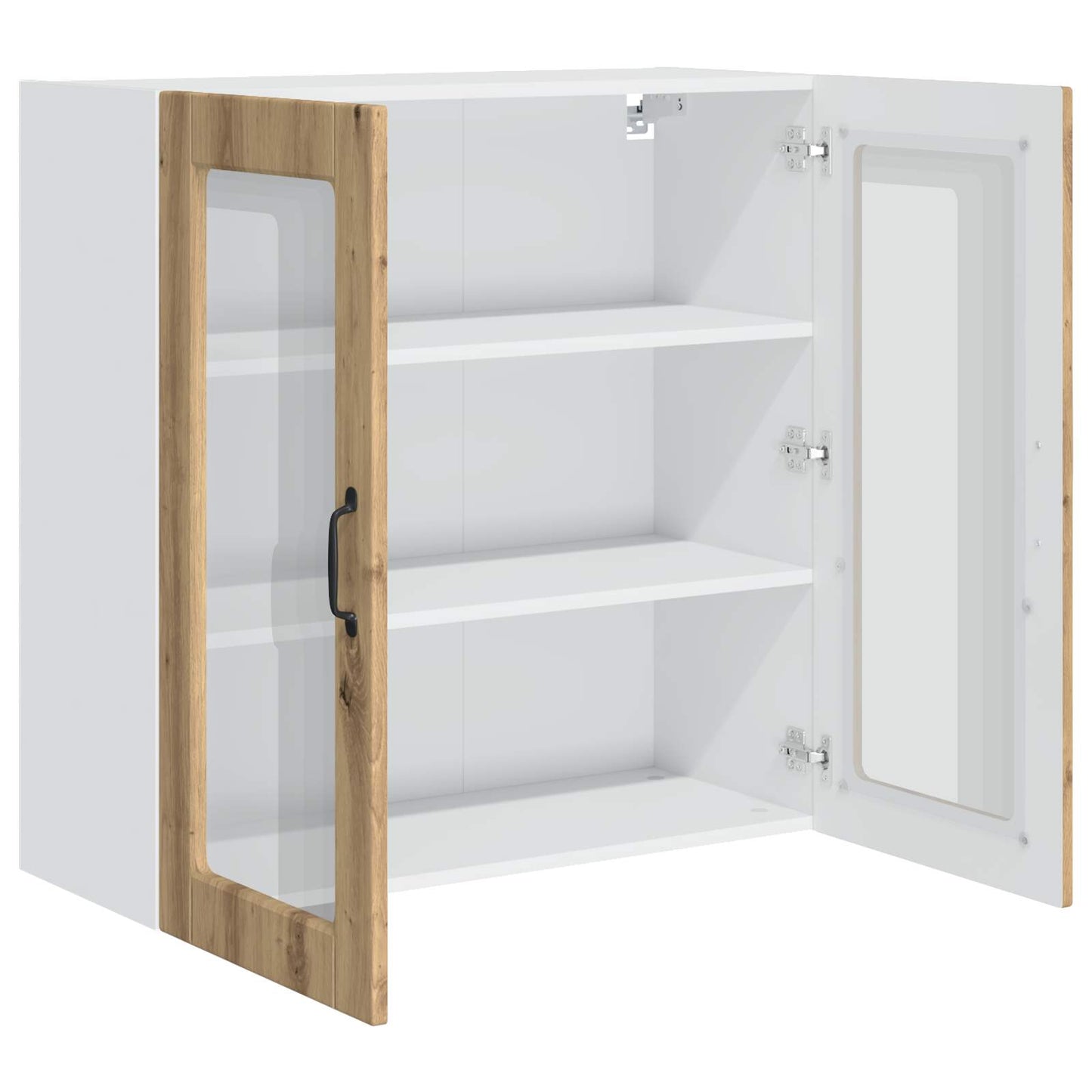 Wall Glass Cabinet PORTO Artisan Oak 80 x 31 x 80 cm