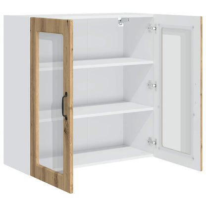 Wall Glass Cabinet PORTO Artisan Oak 80 x 31 x 80 cm