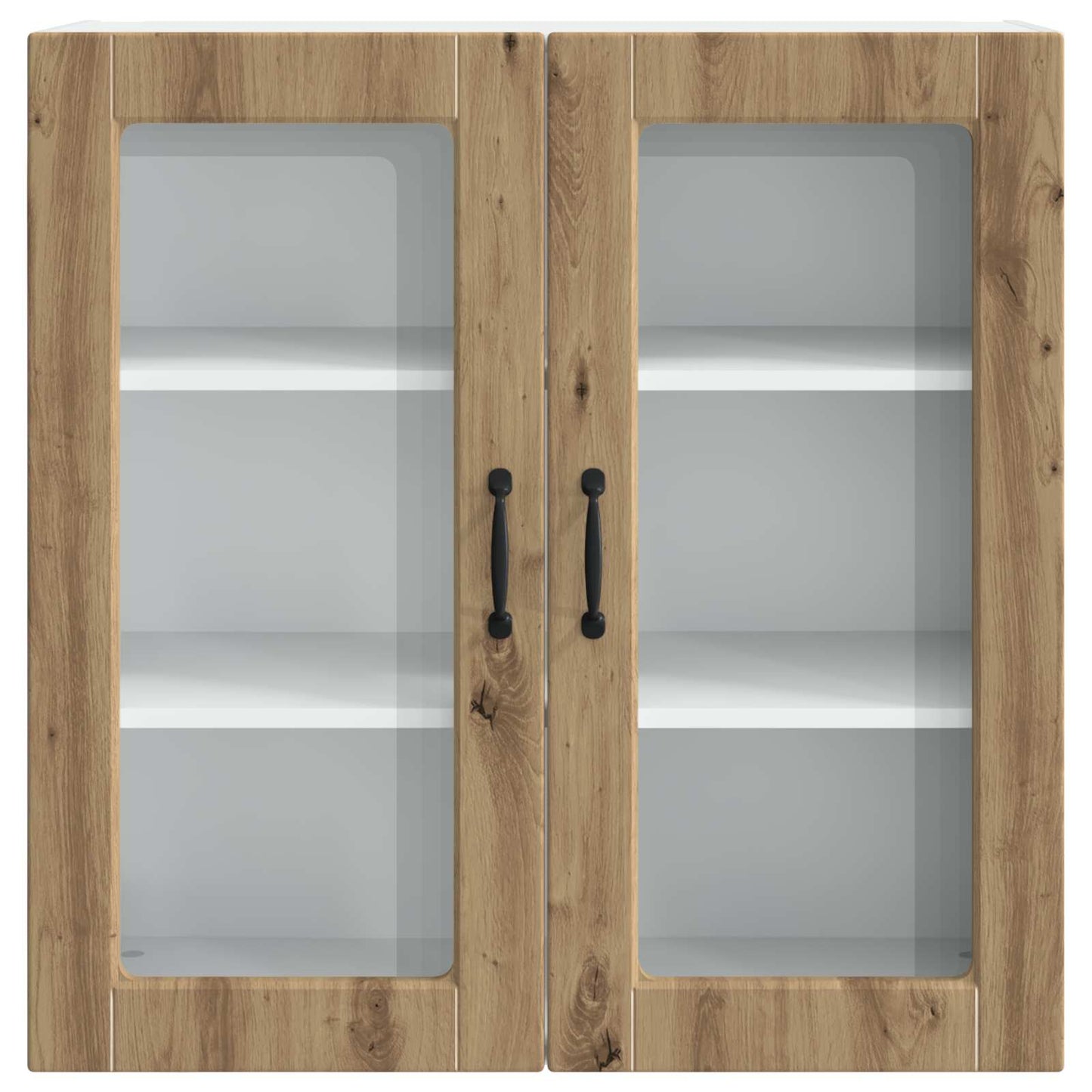 Wall Glass Cabinet PORTO Artisan Oak 80 x 31 x 80 cm