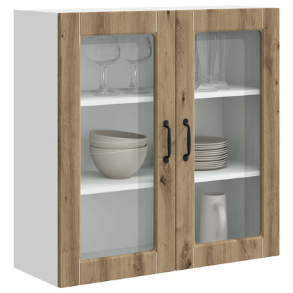 Wall Glass Cabinet PORTO Artisan Oak 80 x 31 x 80 cm