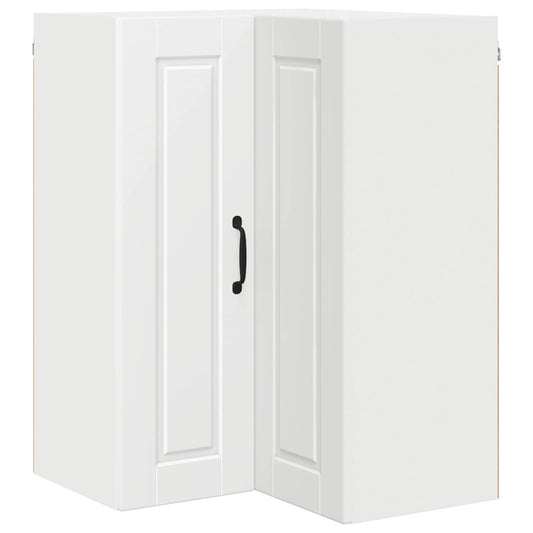 Wall Corner Cabinet PORTO White 57 x 57 x 80 cm Engineered Wood