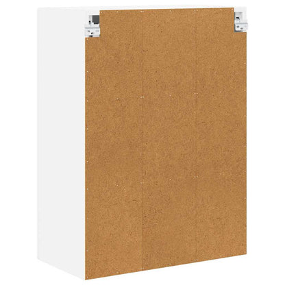 Wall Glass Cabinet PORTO White 60 x 31 x 80 cm Engineered Wood