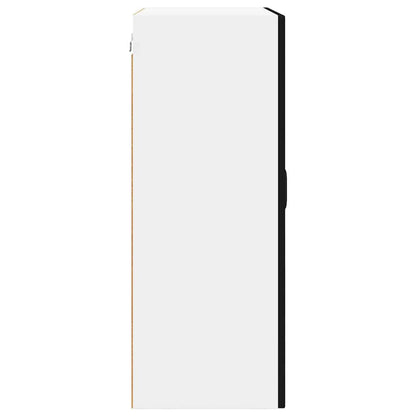 Wall Glass Cabinet PORTO Black 60 x 31 x 80 cm Engineered Wood