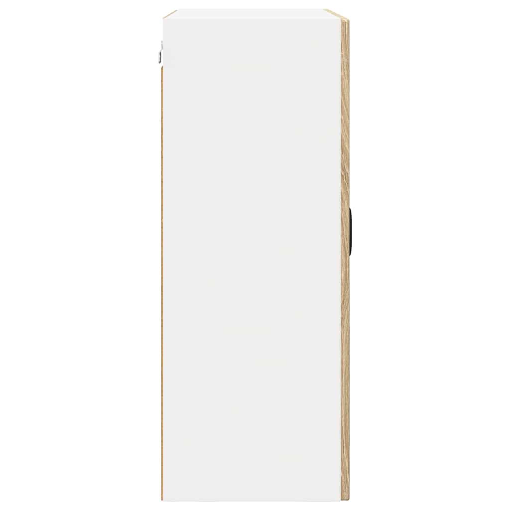 Wall Glass Cabinet PORTO Sonoma Oak 60 x 31 x 80 cm