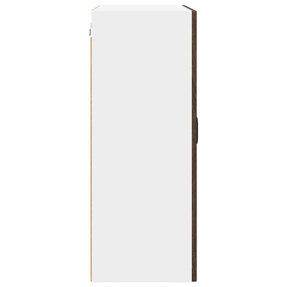 Wall Glass Cabinet PORTO Brown Oak 60 x 31 x 80 cm