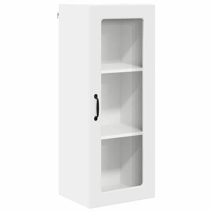 Wall Glass Cabinet PORTO White 40 x 31 x 100 cm Engineered Wood