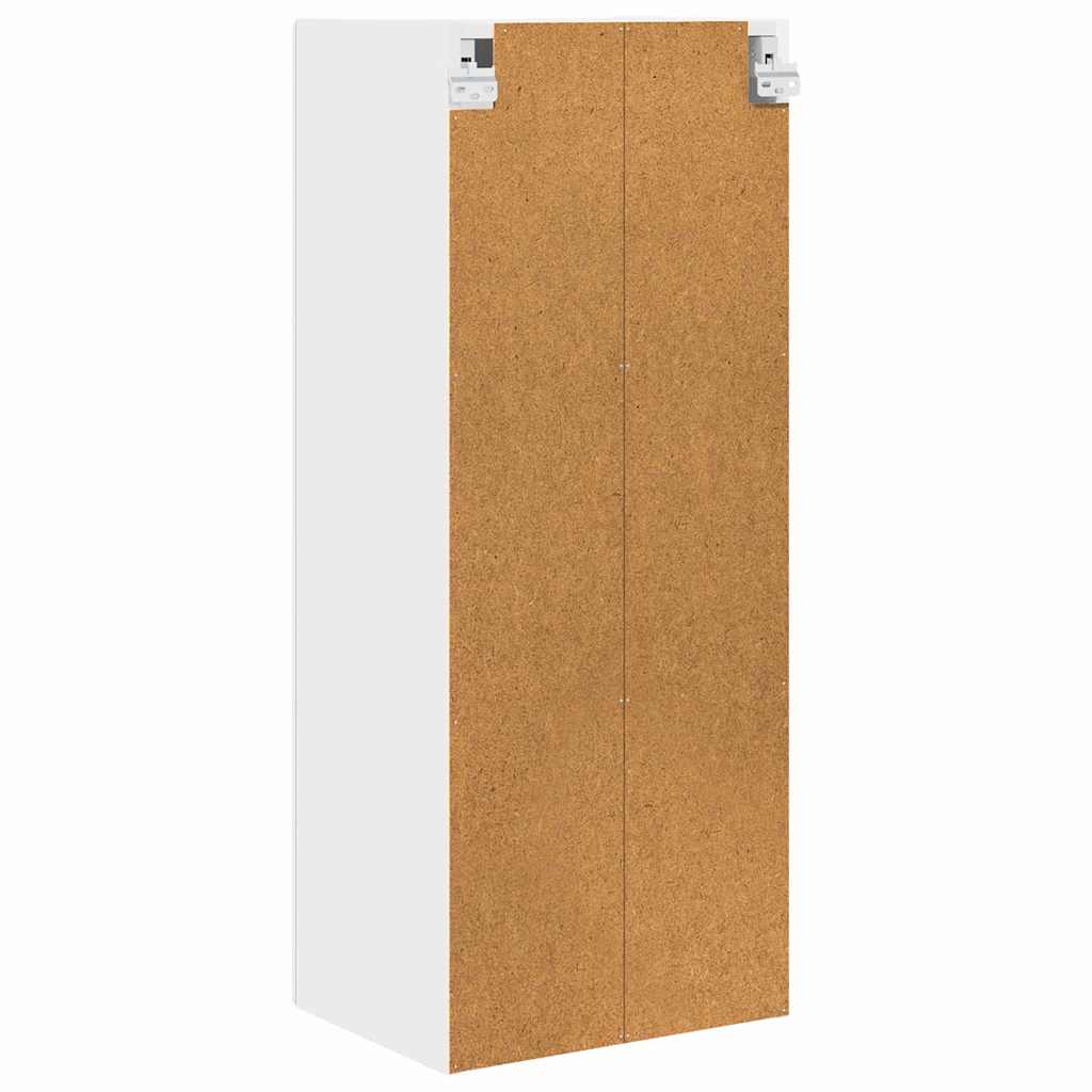 Wall Glass Cabinet PORTO White 40 x 31 x 100 cm Engineered Wood