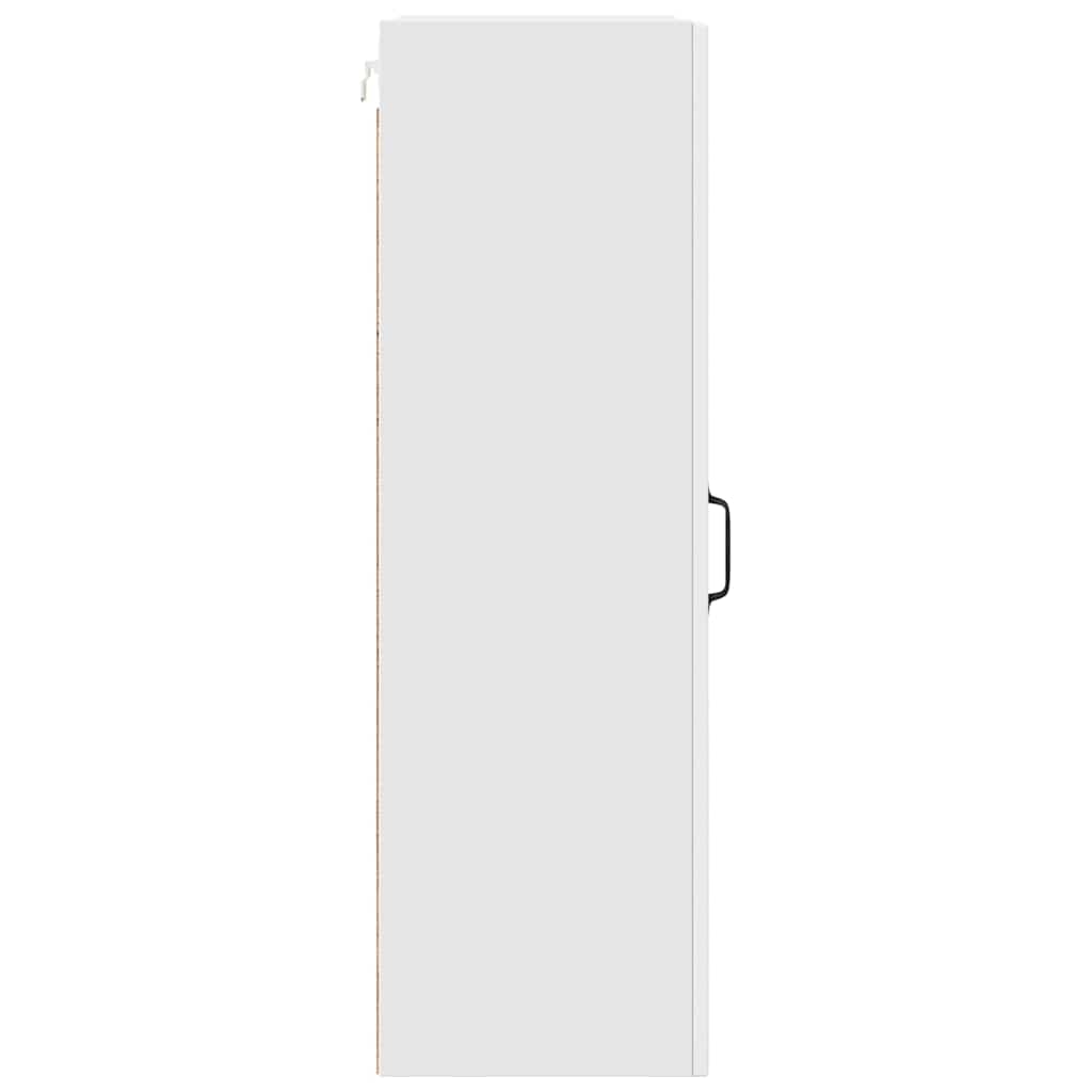 Wall Glass Cabinet PORTO White 40 x 31 x 100 cm Engineered Wood