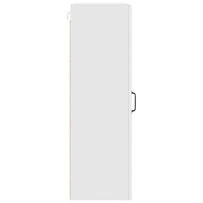 Wall Glass Cabinet PORTO White 40 x 31 x 100 cm Engineered Wood