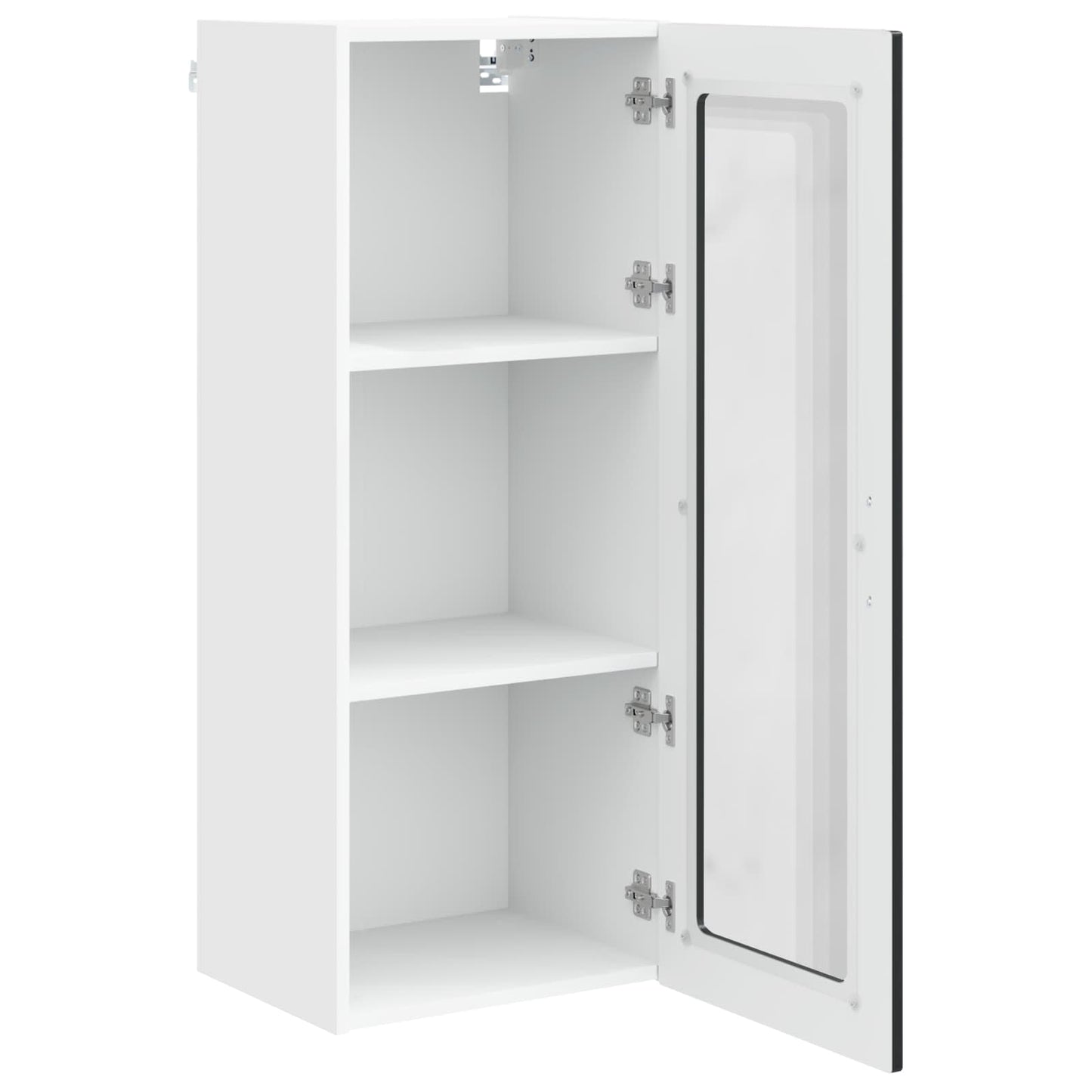 Wall Glass Cabinet PORTO Black 40 x 31 x 100 cm Engineered Wood