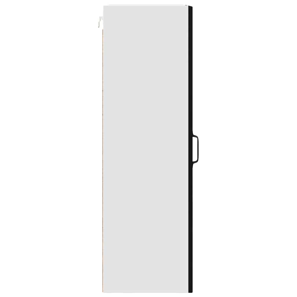 Wall Glass Cabinet PORTO Black 40 x 31 x 100 cm Engineered Wood