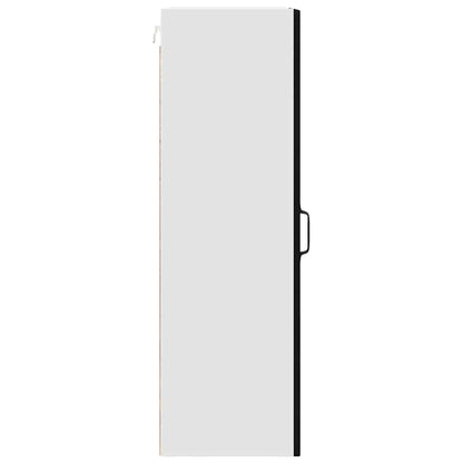 Wall Glass Cabinet PORTO Black 40 x 31 x 100 cm Engineered Wood