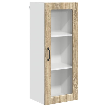Wall Glass Cabinet PORTO Sonoma Oak 40 x 31 x 100 cm