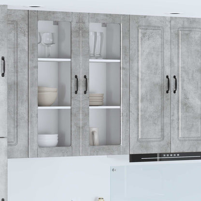 Wall Glass Cabinet PORTO Concrete Grey 40 x 31 x 100 cm