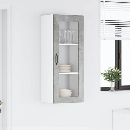 Wall Glass Cabinet PORTO Concrete Grey 40 x 31 x 100 cm