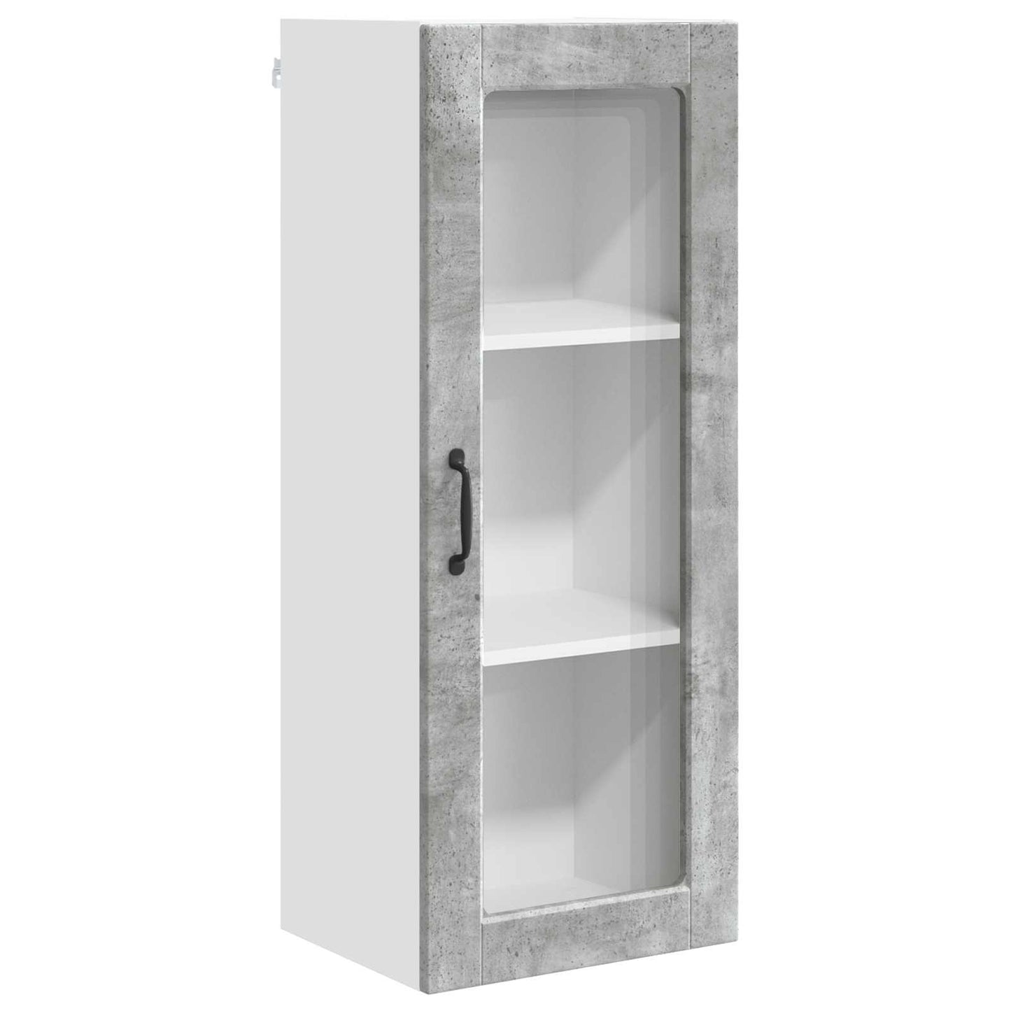 Wall Glass Cabinet PORTO Concrete Grey 40 x 31 x 100 cm