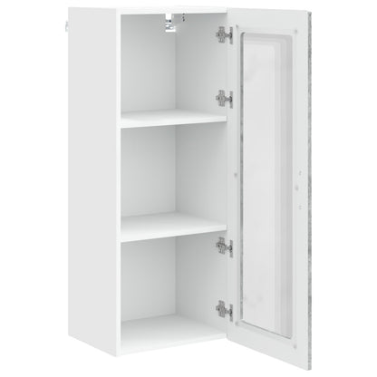 Wall Glass Cabinet PORTO Concrete Grey 40 x 31 x 100 cm