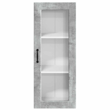 Wall Glass Cabinet PORTO Concrete Grey 40 x 31 x 100 cm
