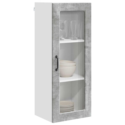 Wall Glass Cabinet PORTO Concrete Grey 40 x 31 x 100 cm
