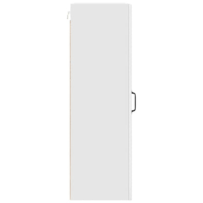 Wall Glass Cabinet PORTO High Gloss White 40 x 31 x 100 cm