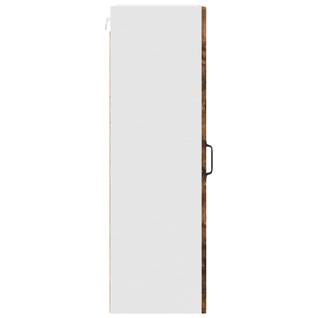 Wall Glass Cabinet PORTO Smoked Oak 40 x 31 x 100 cm
