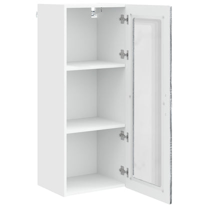 Wall Glass Cabinet PORTO Grey Sonoma 40 x 31 x 100 cm