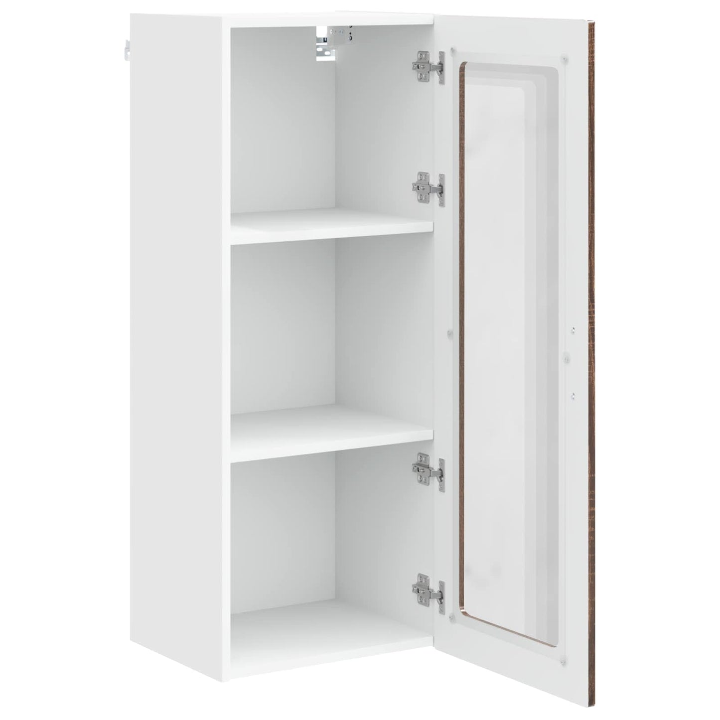 Wall Glass Cabinet PORTO Brown Oak 40 x 31 x 100 cm