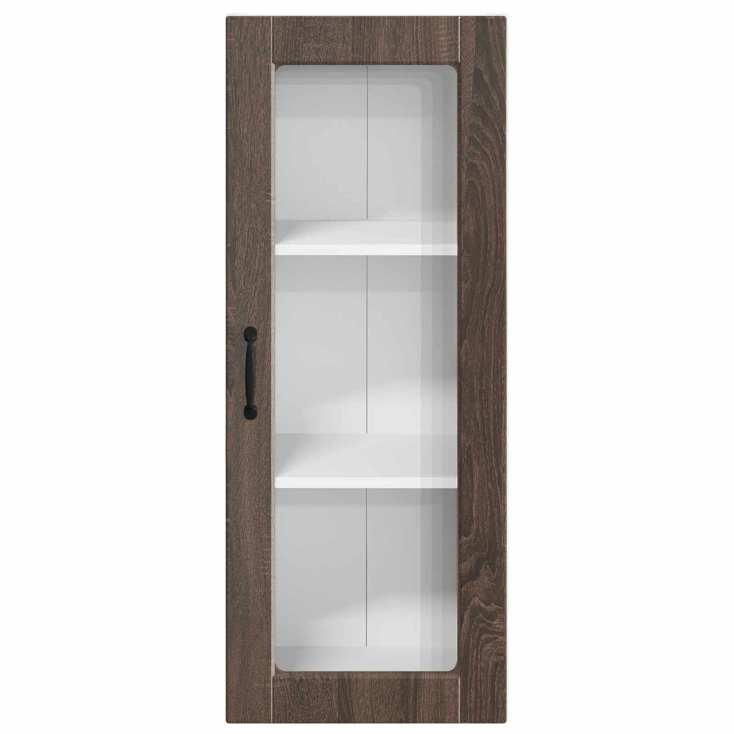 Wall Glass Cabinet PORTO Brown Oak 40 x 31 x 100 cm