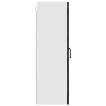 Wall Glass Cabinet PORTO Brown Oak 40 x 31 x 100 cm