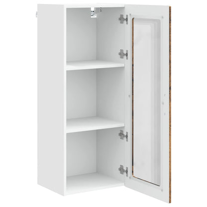 Wall Glass Cabinet PORTO Old Wood 40 x 31 x 100 cm