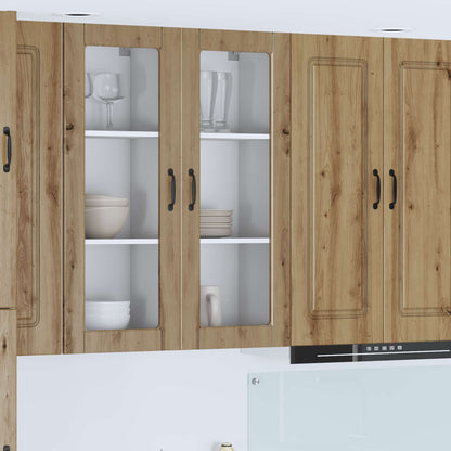 Wall Glass Cabinet PORTO Artisan Oak 40 x 31 x 100 cm