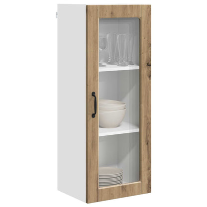 Wall Glass Cabinet PORTO Artisan Oak 40 x 31 x 100 cm