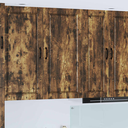 Wall Cabinet PORTO Smoked Oak 50 x 31 x 100 cm Engineered Wood
