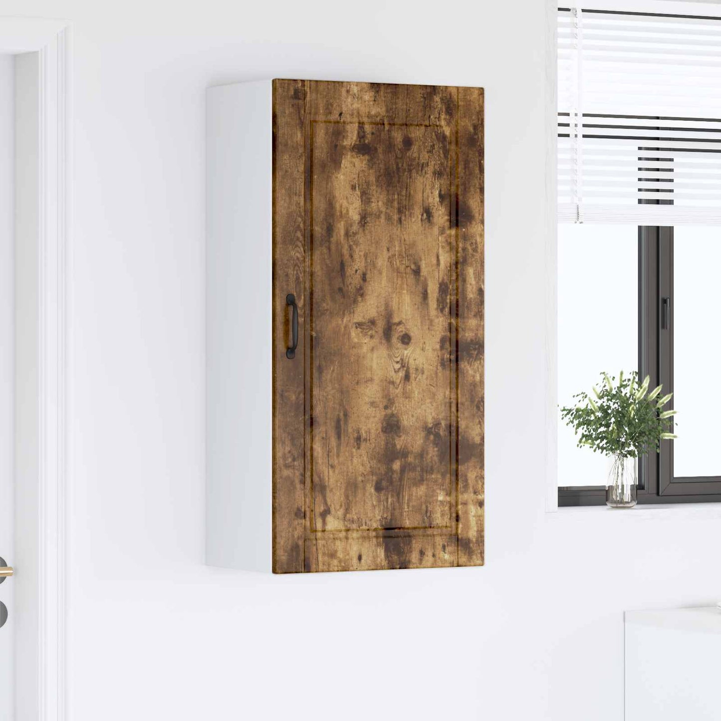Wall Cabinet PORTO Smoked Oak 50 x 31 x 100 cm Engineered Wood