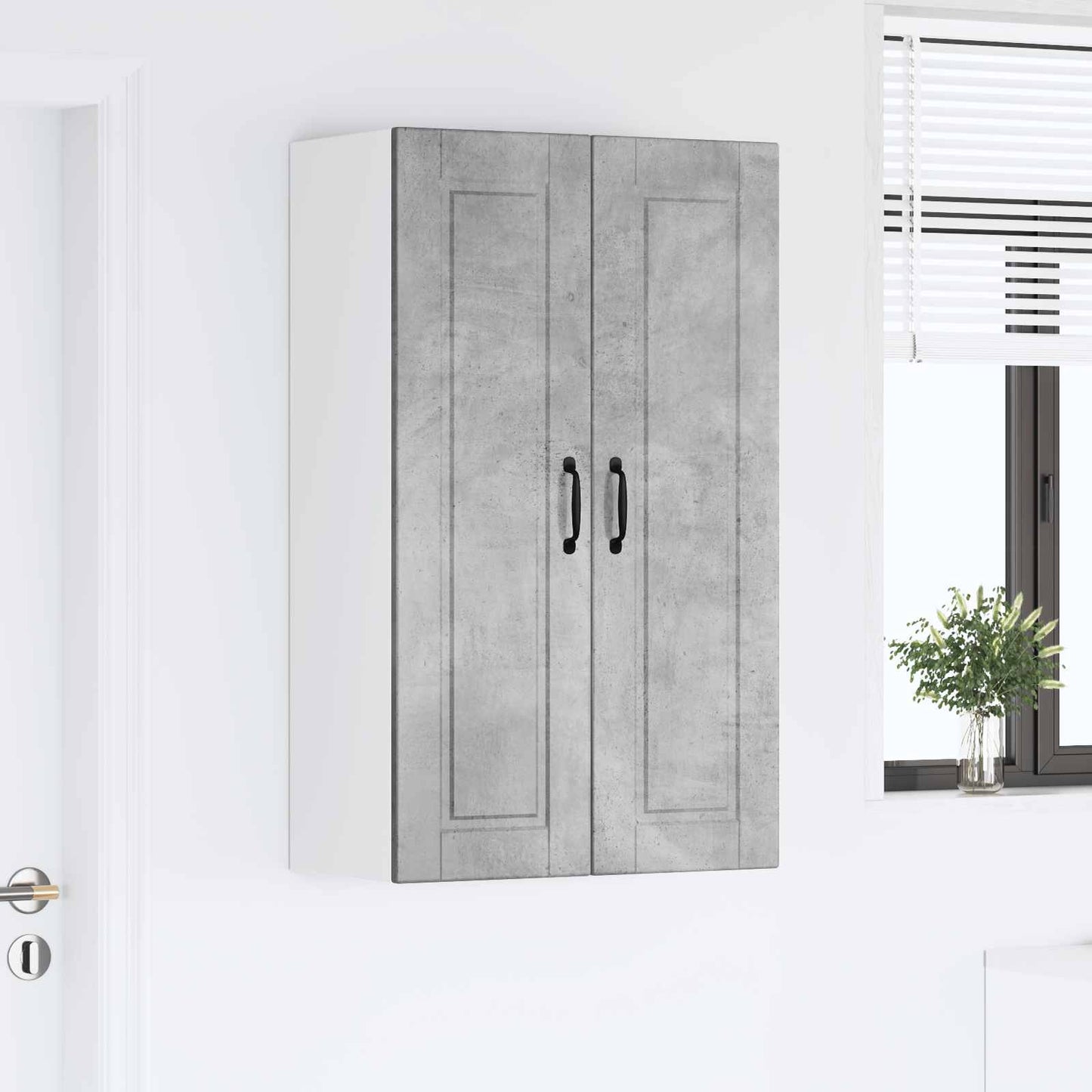 Wall Cabinet PORTO Concrete Grey 60 x 31 x 100 cm