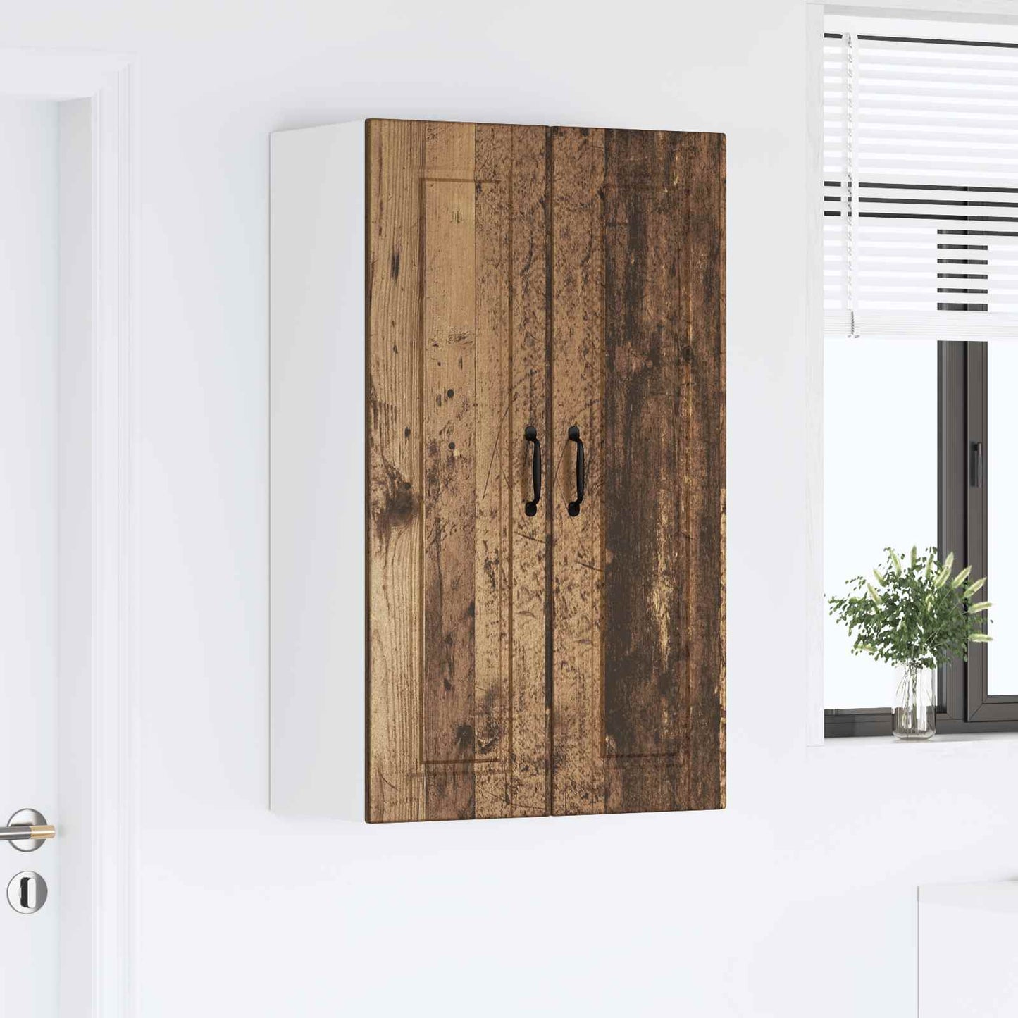 Wall Cabinet PORTO Old Wood 60 x 31 x 100 cm Engineered Wood
