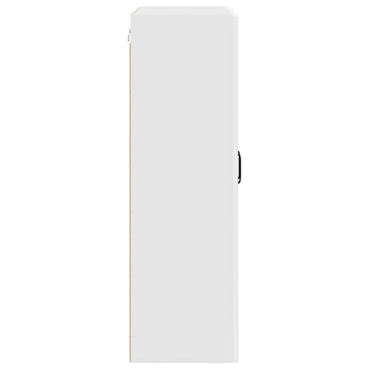 Wall Glass Cabinet PORTO White 80 x 31 x 100 cm Engineered Wood