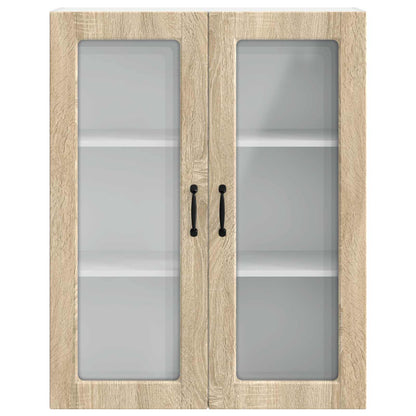 Wall Glass Cabinet PORTO Sonoma Oak 80 x 31 x 100 cm